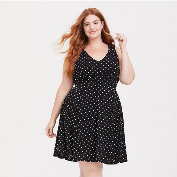 polka dot skater dress